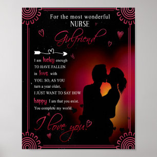 Nurse Girlfriend Gift   From Boyfriend Valentine Poster