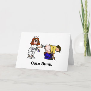 Nurse Giving Shot in The Butt Birthday Card