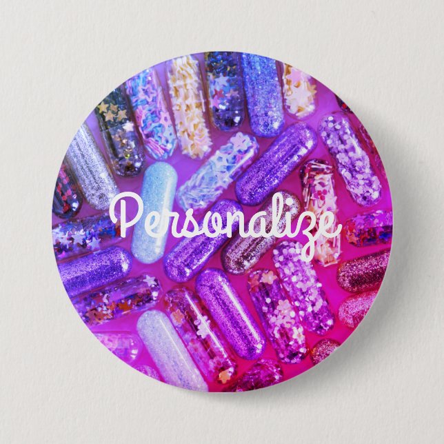 Nurse glitter medication button (Front)