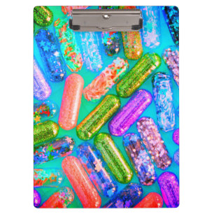 Nurse glitter medication clipboard
