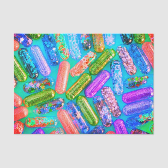 Nurse glitter medication medical pills cute tissue paper (Front)