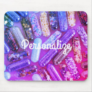 Nurse glitter medication mousepad