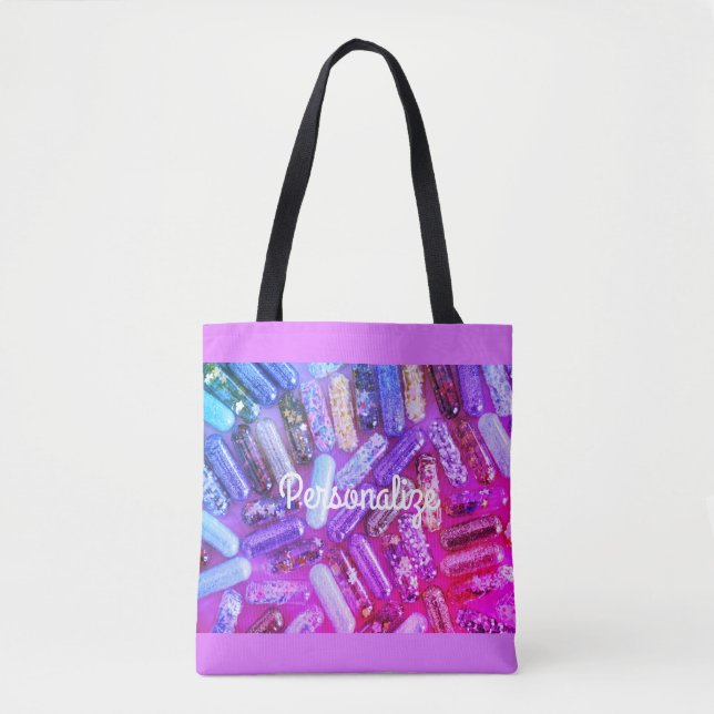 Nurse glitter medication tote (Front)