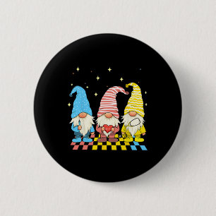 Nurse Gnomes Stethoscope Eggs Funny Easter Rn Icu 6 Cm Round Badge