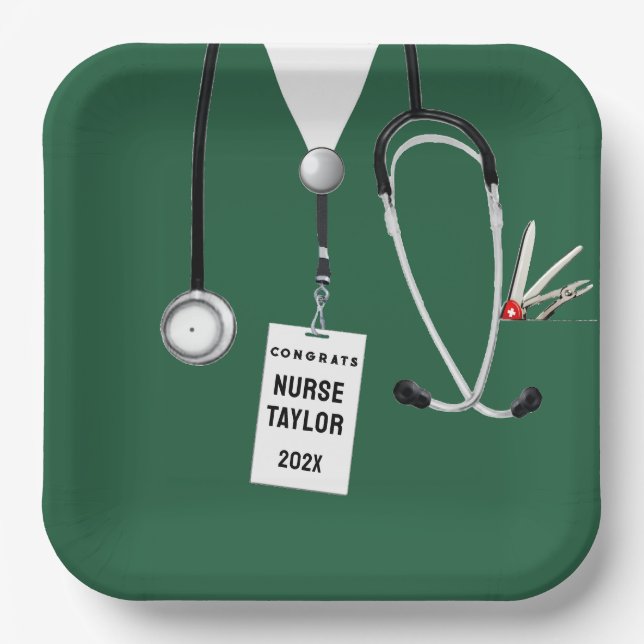 Nurse Grad 2026 Party Paper Plates (Front)