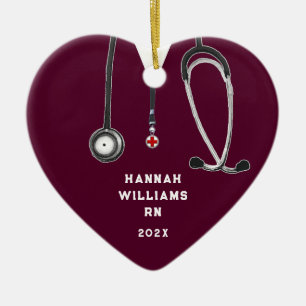 Nurse Graduation 2026 Photo Ceramic Tree Decoration