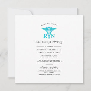 Nurse Graduation 2026 Pinning Ceremony Photo Invitation