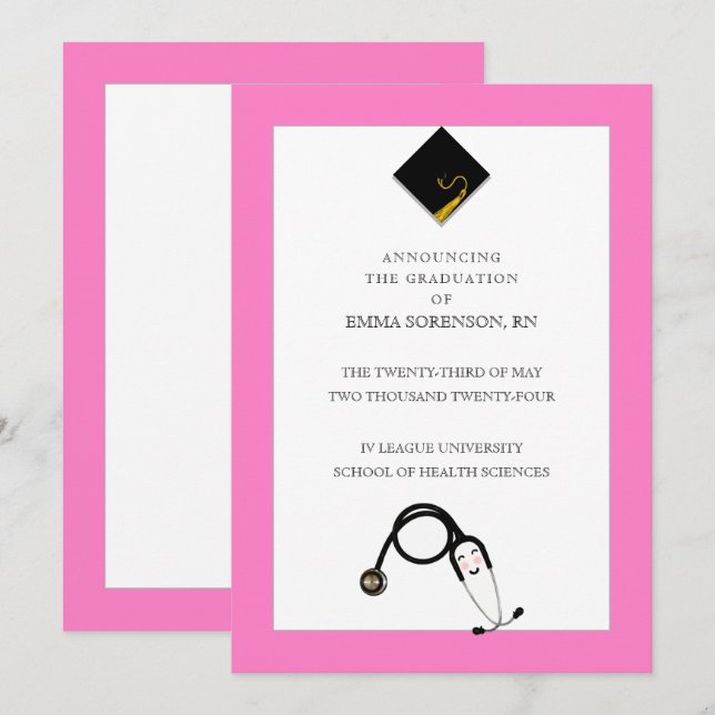 Nurse Graduation Announcement (Front/Back)