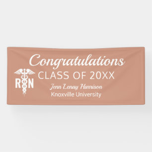 Nurse Graduation Blush Pink Congratulations Name Banner