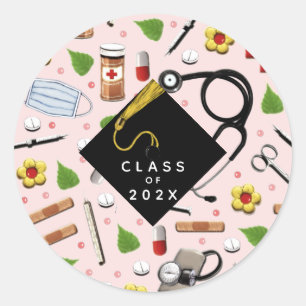 Nurse Graduation Classic Round Sticker