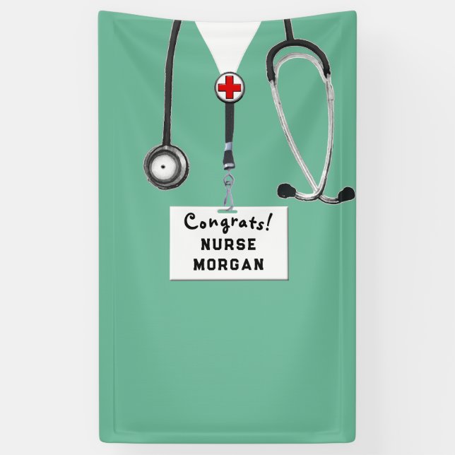 Nurse Graduation Congrats Banner (Vertical)