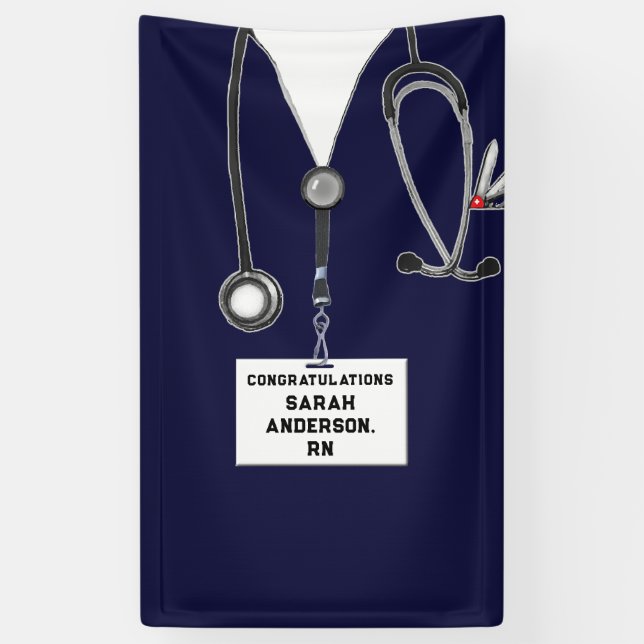 Nurse Graduation Congrats Banner (Vertical)