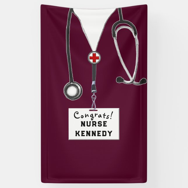 Nurse Graduation Congrats Banner (Vertical)