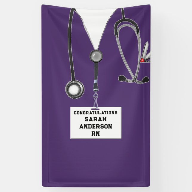Nurse Graduation Congrats Banner (Vertical)