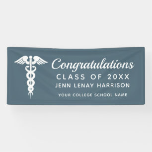 Nurse Graduation Congratulations Blue Personalised Banner