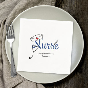 Nurse graduation dinner decor BSN RN LPN Napkin