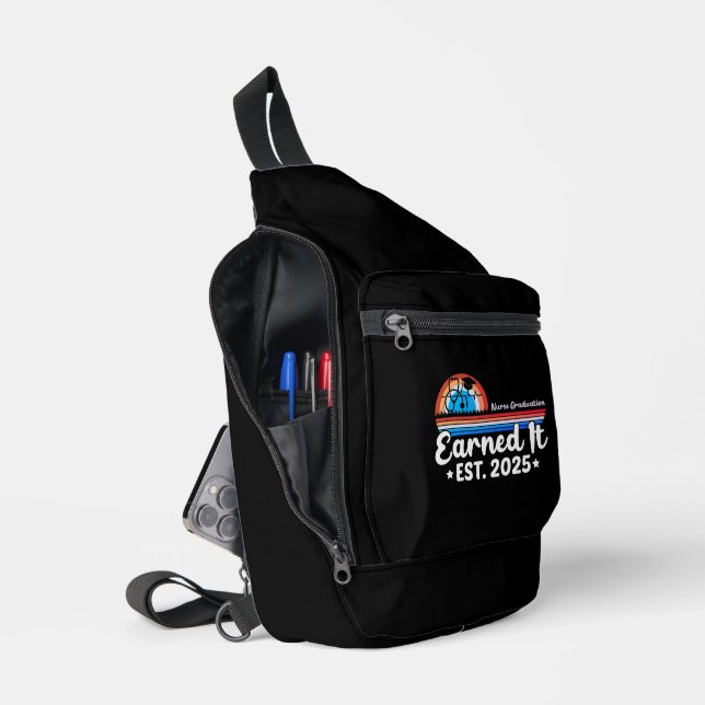 Nurse Graduation: Earned It 2025 Sling Bag (Open)