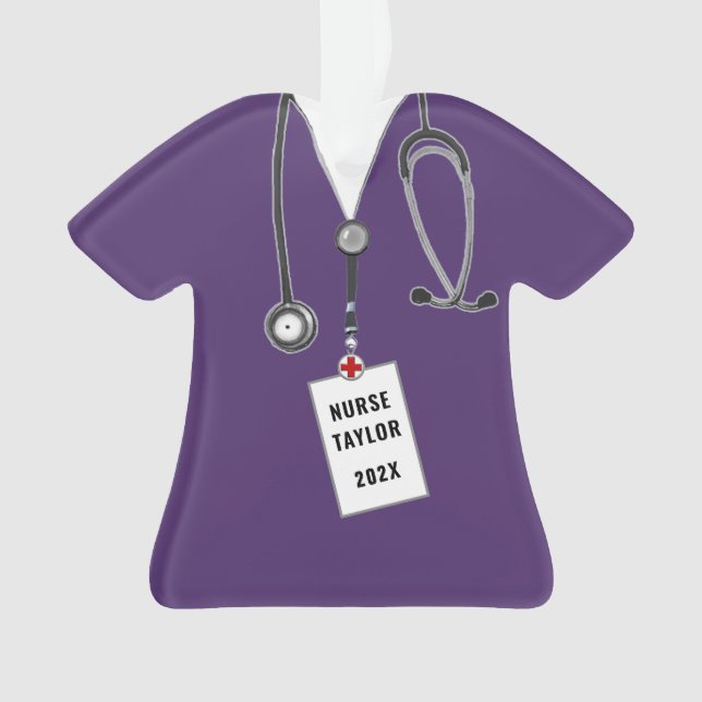 Nurse Graduation Gift Ornament (Front)