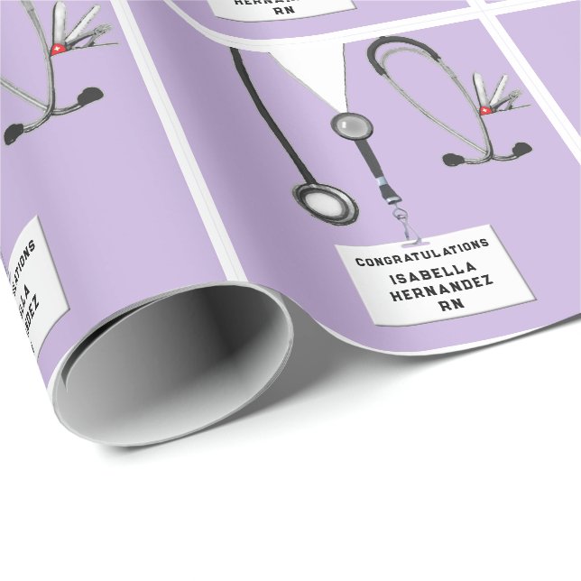 Nurse Graduation Gifts Wrapping Paper (Roll Corner)