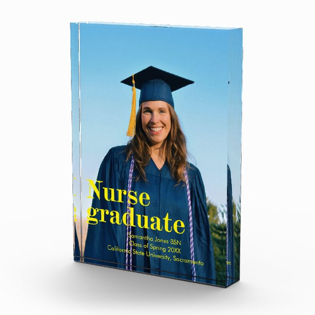 nurse graduation keepsake photo block (Right)