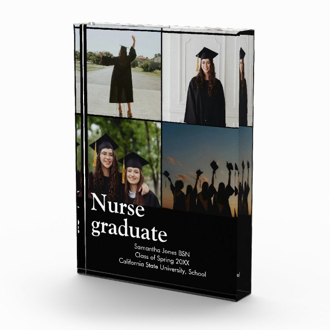 nurse graduation keepsake photo block (Right)