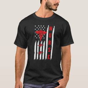 Nurse Graduation Nurse Week Nurse Us Flag Nurse Am T-Shirt