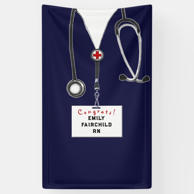 Nurse Graduation Party Banner (Vertical)