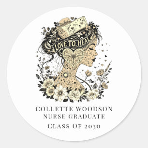 Nurse Graduation Party Classic Round Sticker