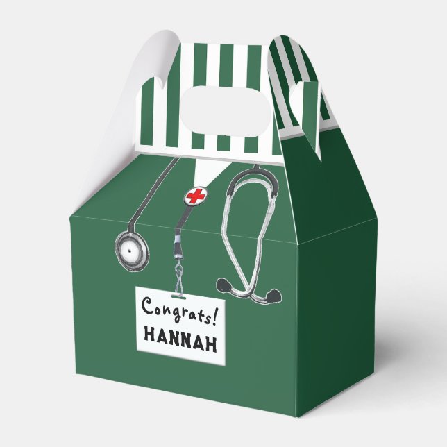Nurse Graduation Party Favour Box (Front Side)