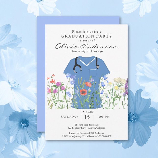 Nurse Graduation Party  Invitation (Creator Uploaded)