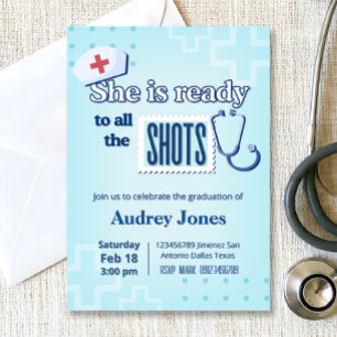 Nurse Graduation Party  Invitation