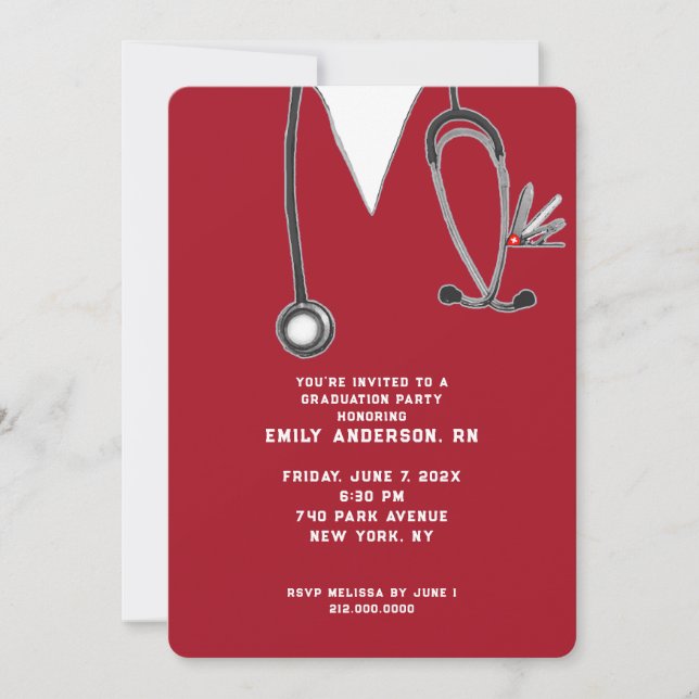 Nurse Graduation Party Invitation (Front)