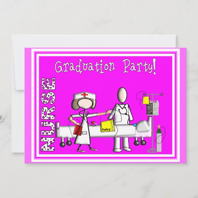Nurse Graduation Party Invitations (Front)