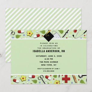Nurse Graduation Party Invitations