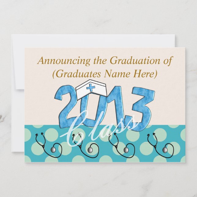 Nurse Graduation Party Invitations 2013 (Front)