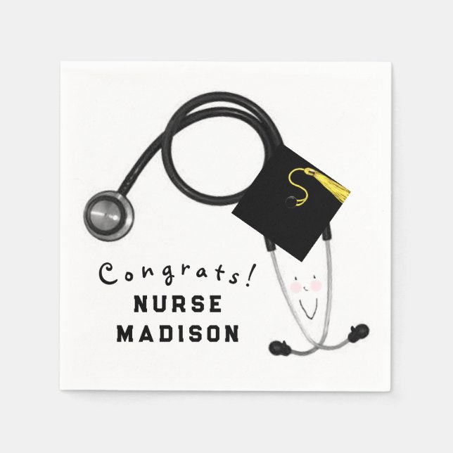 Nurse Graduation Party Napkin (Front)