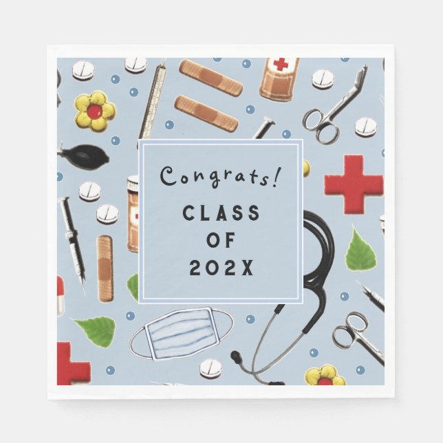 Nurse Graduation Party Napkin (Front)