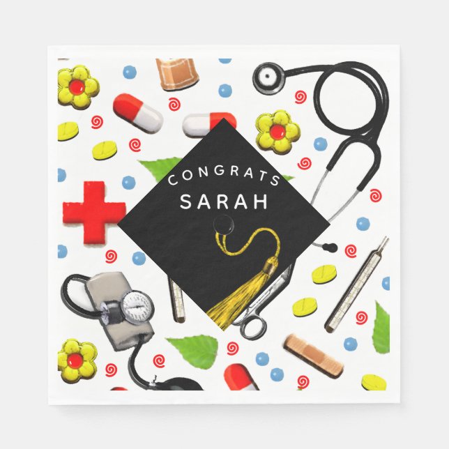 Nurse Graduation Party Napkin (Front)
