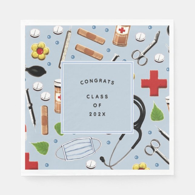 Nurse Graduation Party Napkin (Front)