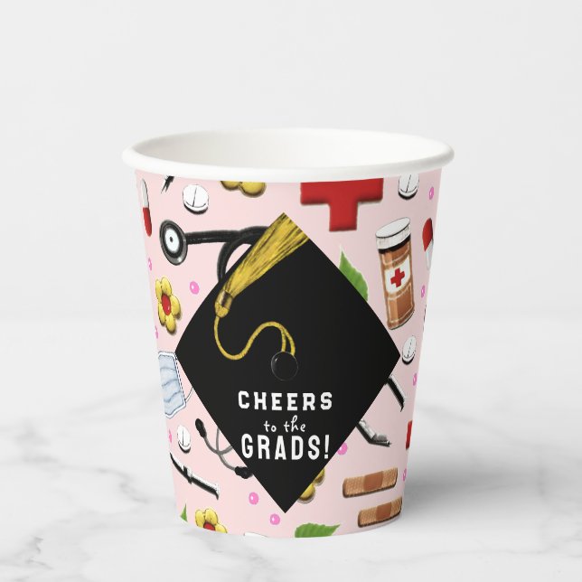 Nurse Graduation Party Paper Cups (Front)