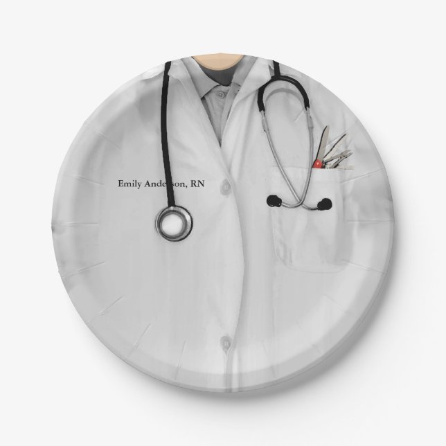 Nurse Graduation Party Paper Plate (Front)
