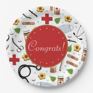 Nurse Graduation Party Paper Plate