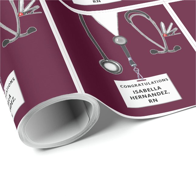 Nurse Graduation Party Wrapping Paper (Roll Corner)