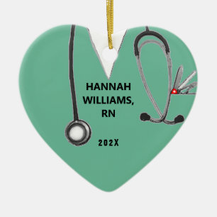 Nurse Graduation Photo Ceramic Tree Decoration