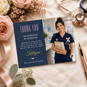 Nurse Graduation Thank You Photo Card