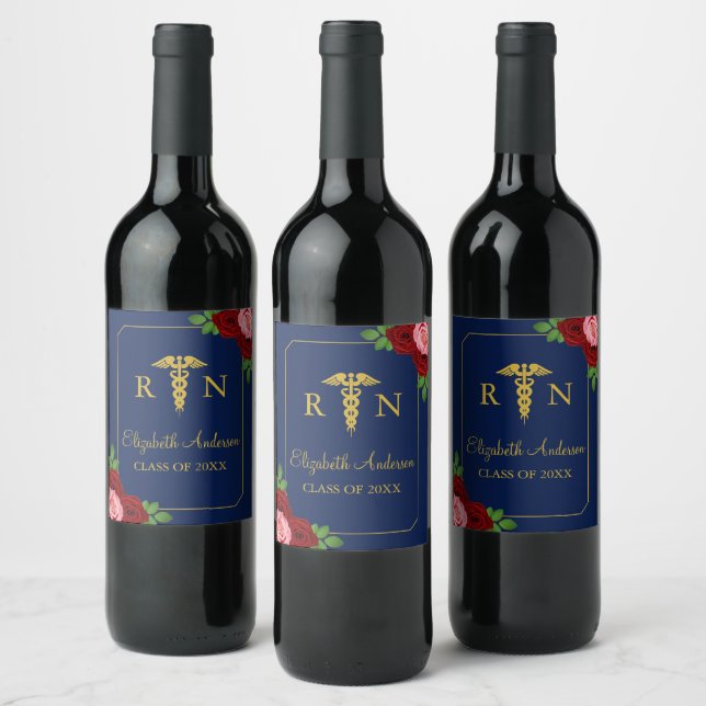 Nurse Graduation Wine Label (Bottles)