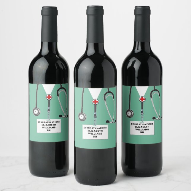 Nurse Graduation Wine Label (Bottles)