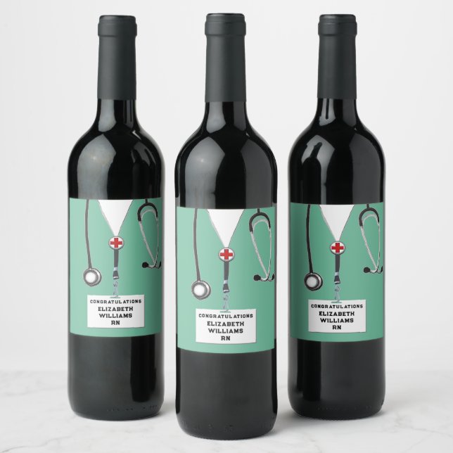 Nurse Graduation Wine Label (Bottles)