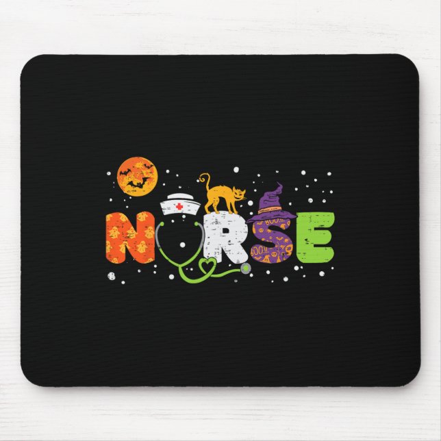 Nurse Halloween Costume Stethoscope Heartbeat Pump Mouse Mat (Front)