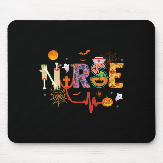 Nurse Halloween Costume Stethoscope Heartbeat Pump Mouse Mat (Front)